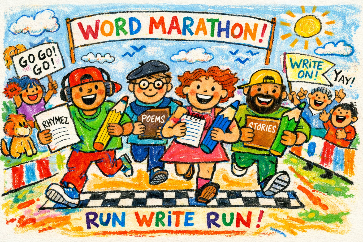 Rhyme marathoners visualization